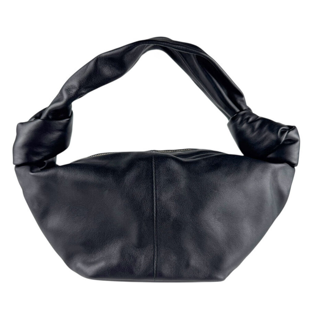 Bottega Veneta Double Knot Leather Handbag Black